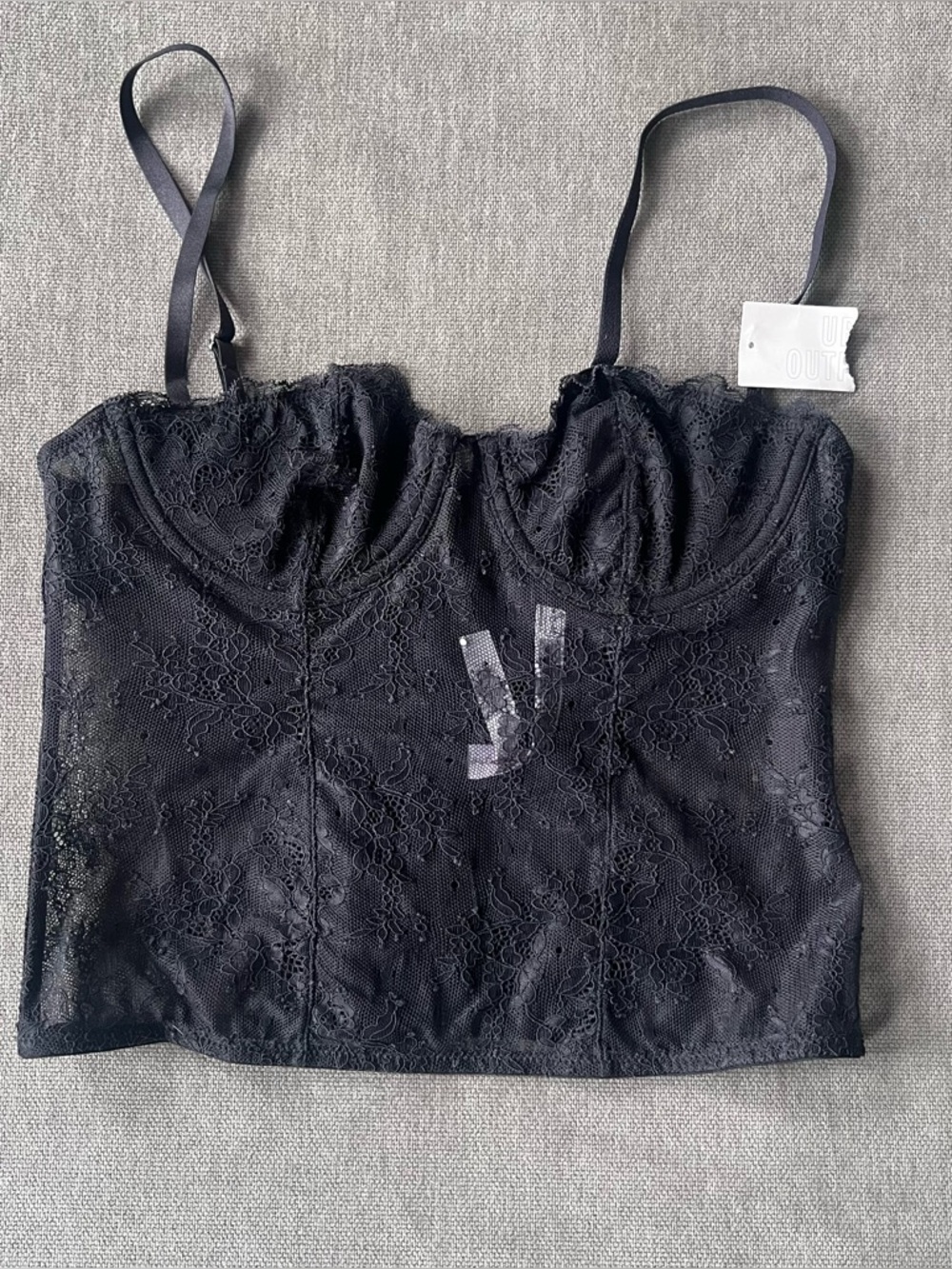 NWT Urban Outfitters Lace Corset Black M‎